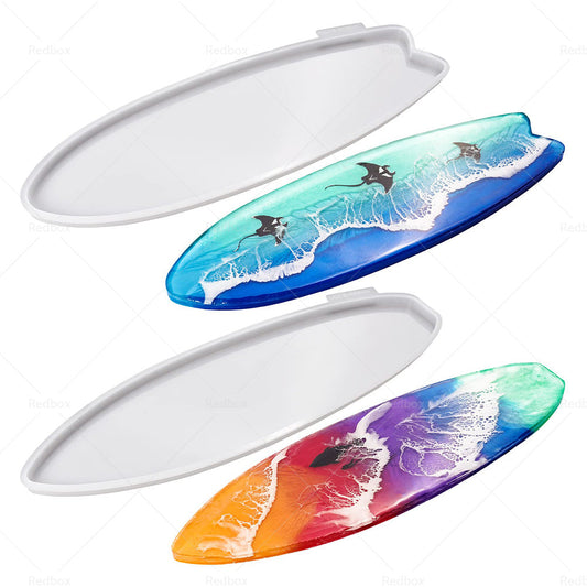 Surfboard Silicone Epoxy Resin Tray Mold Surf Board DIY Ocean Wave Serving Board-1