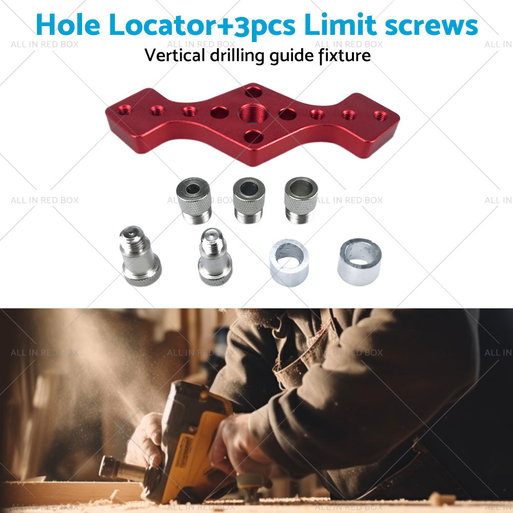 Drill Bit Vertical Pocket Hole Jig Dowel Drill Guide Self Centering Woodworking-2