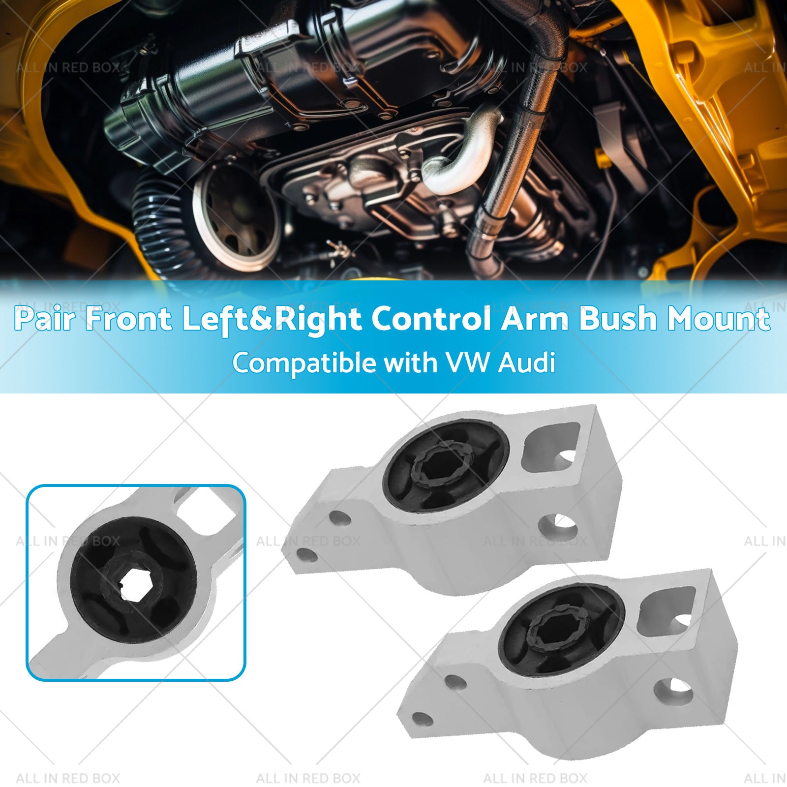 Pair Front Left and Right Control Arm Bush Mount Suitable for VW CADDY GOLF Audi-2