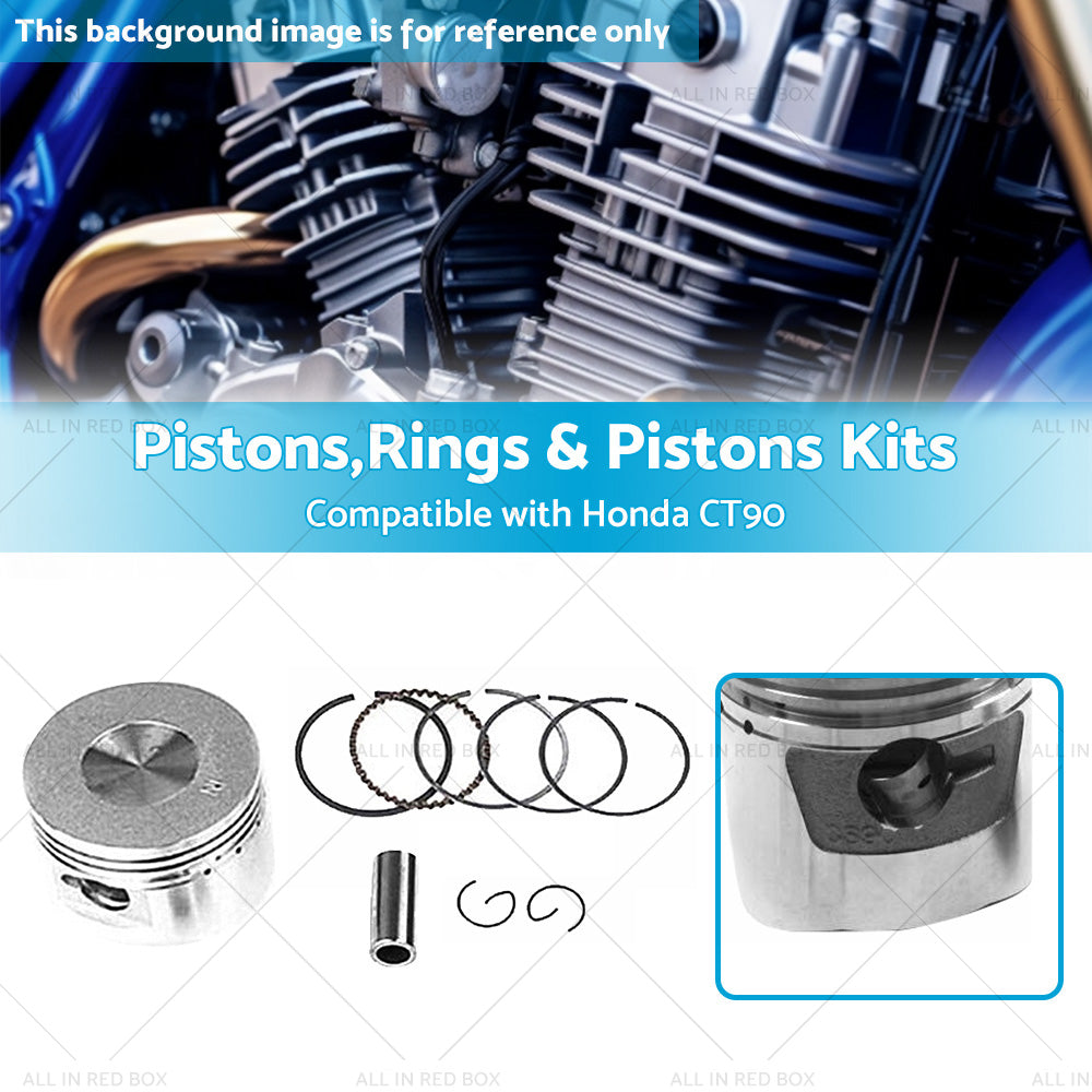 Suitable for Honda CT90 66-79 STD Piston Kit 47mm Rings Pin Clips-2