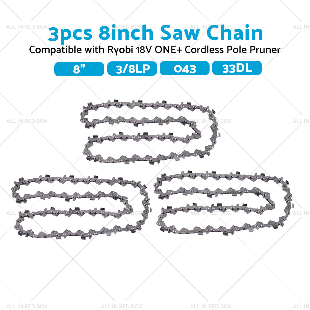 3PCS 3 8LP. 043 33DL Chainsaw Chain Suitable For Ryobi ONE Cordless Pole Pruner-4