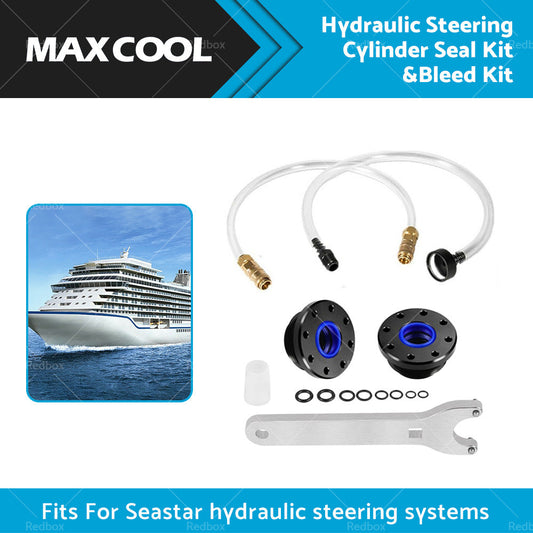 Front Mount Hydraulic Steering Cylinder Seal Kit  and  Bleed Kit For Seastar HS5157-0