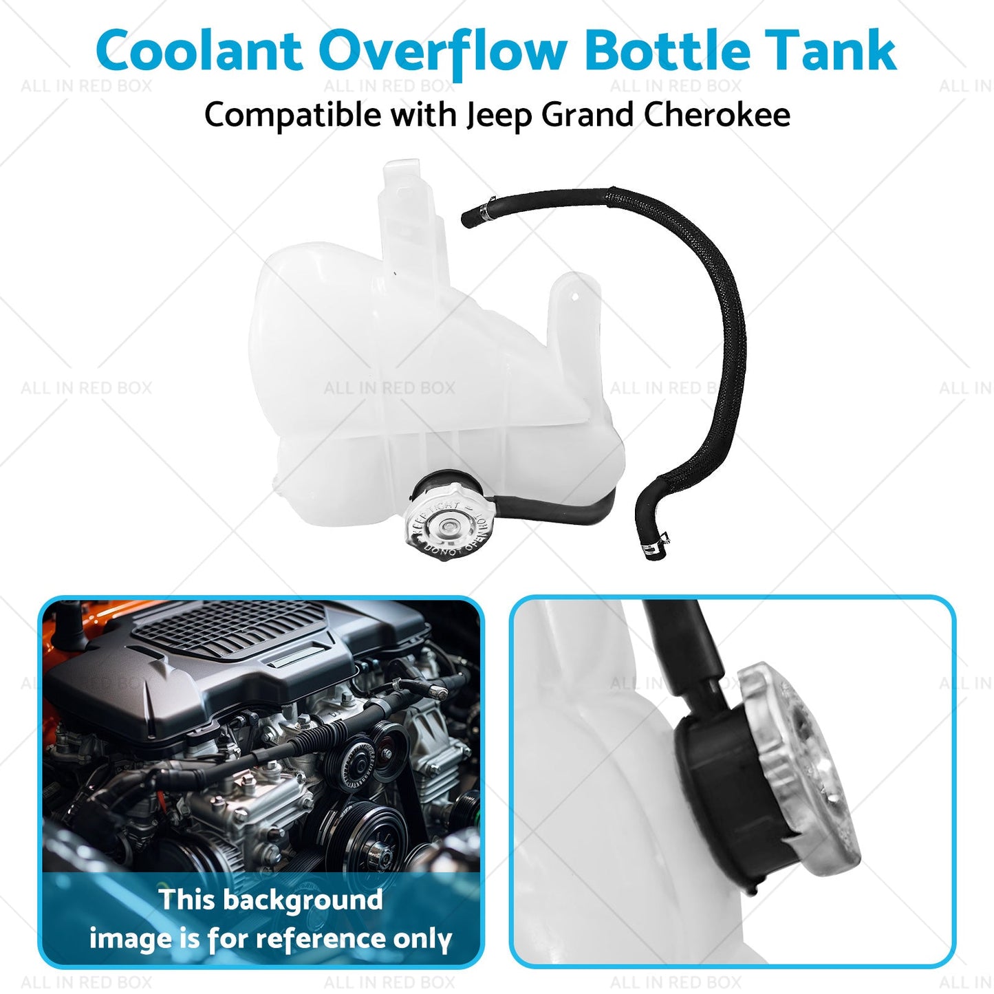 Coolant Overflow Bottle Tank Suitable for Jeep Grand Cherokee WK 3. 0L 01-2015-0