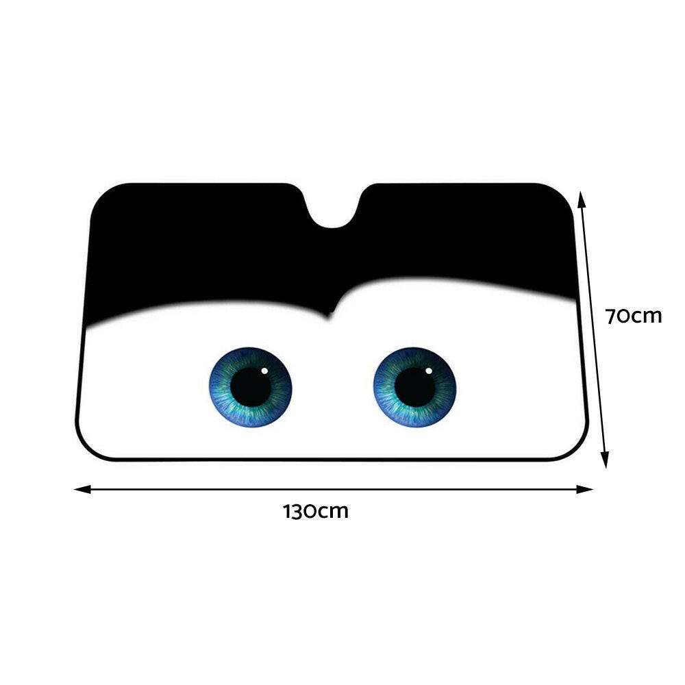 Car Windscreen Sun Shade Cover Black Eyes Anti-UV Aluminium Foil Heat Blocking-1