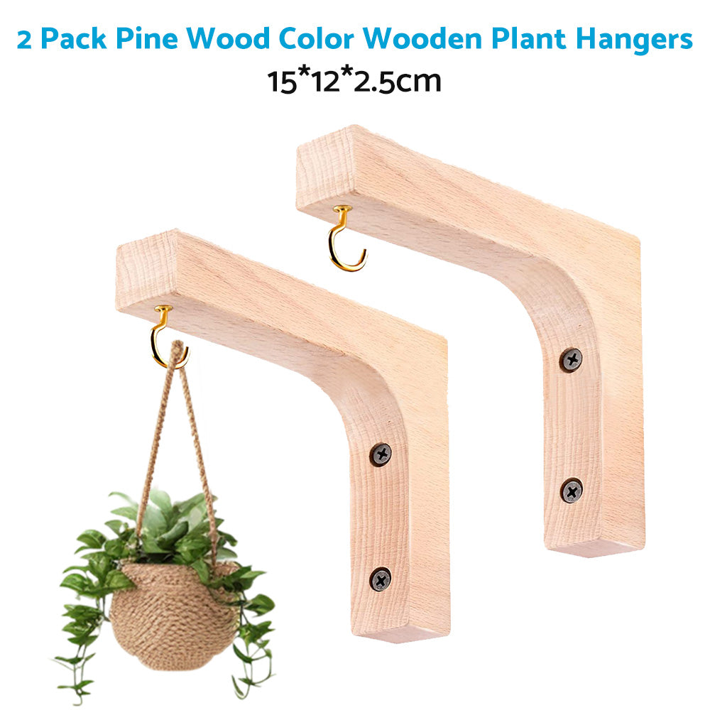 Plant Hanger Hanging Plant Hook Wooden Hanging Basket Wall Plant Hook Flower Pot-1