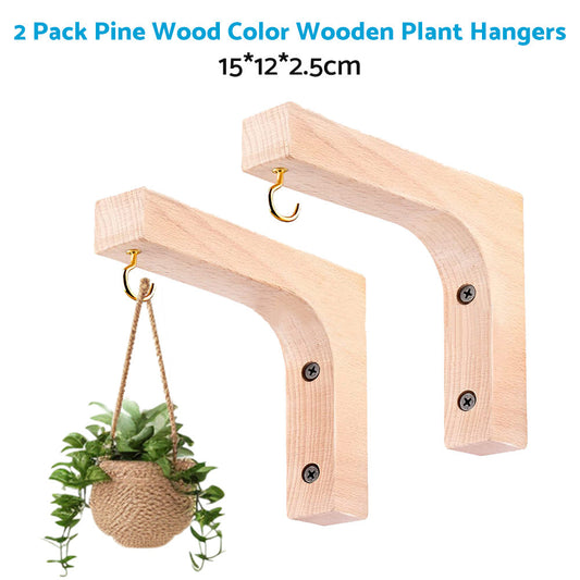 Plant Hanger Hanging Plant Hook Wooden Hanging Basket Wall Plant Hook Flower Pot-1