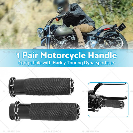 1inch Pair Black Hand Grip Handle Bar Suitable for Harley Touring Dyna Sportster-1