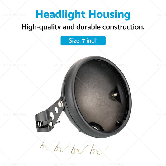 7inch Inch Motorcycle Head Light Bulb Bucket Housing Bracket Suitable For Harley-1