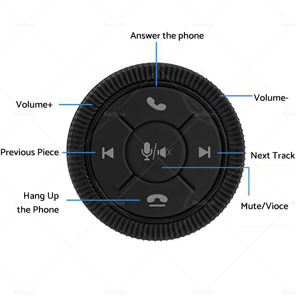Universal 7 Keys Car Wireless Steering Wheel Remote Control Knob Auto Accessory-4