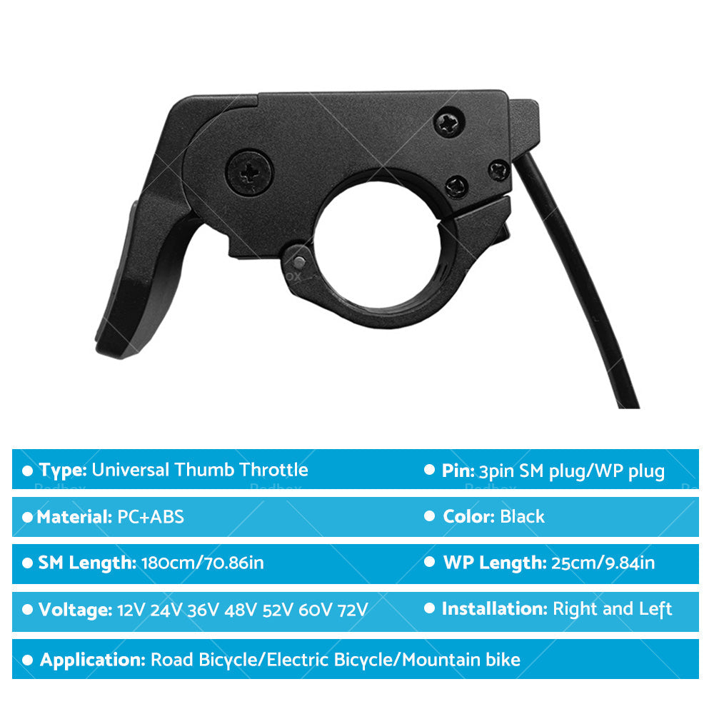 Electric Bicycle EBike Left Right Universal Thumb Throttle Speed Control-24-72V-3