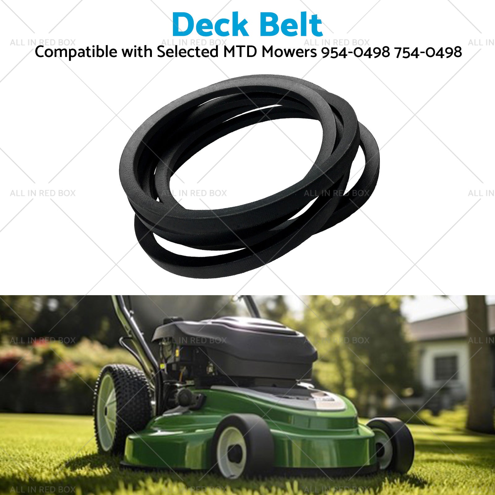 42 In Cutter Deck Belt Suitable for Selected MTD Mowers 954-0498 754-0498-3