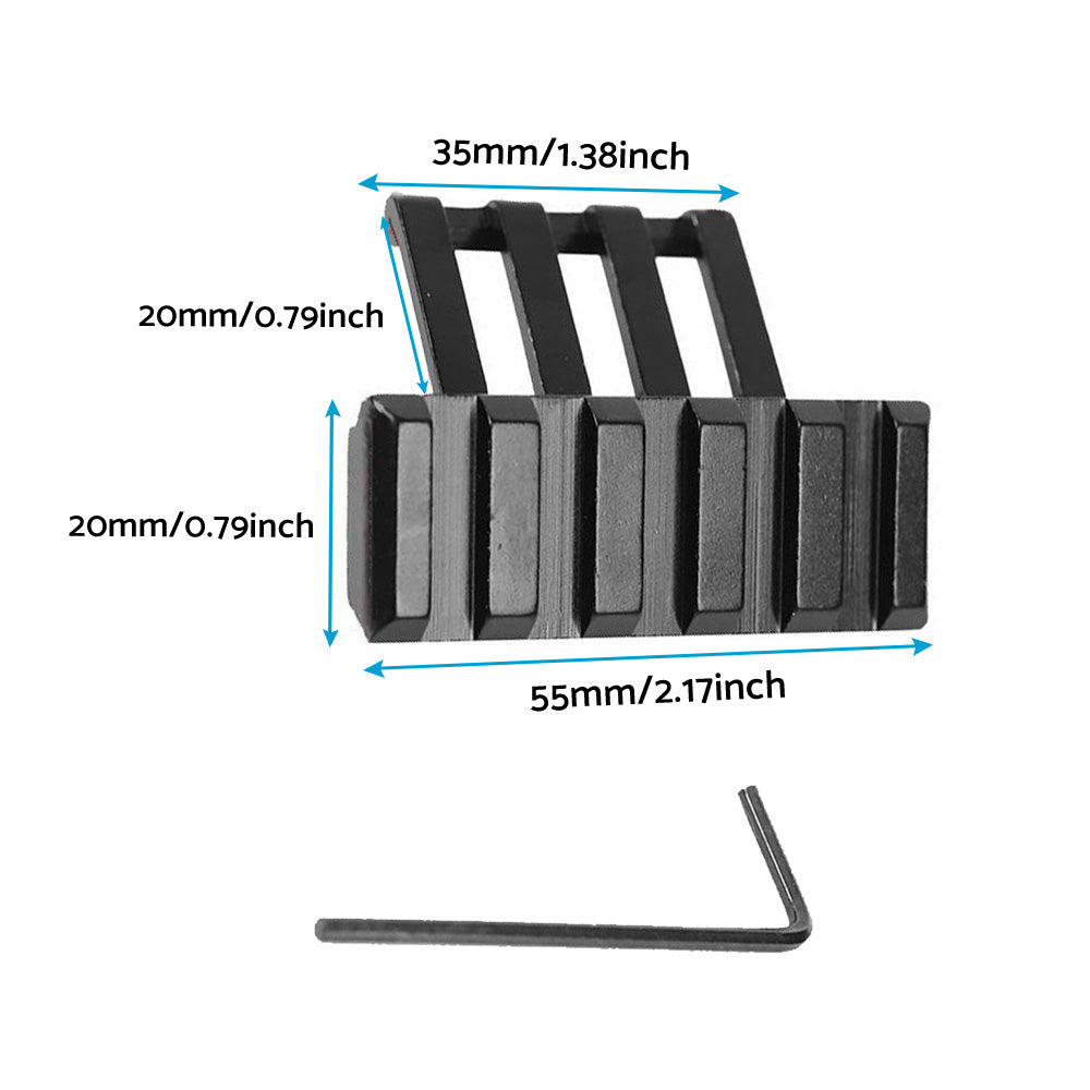 2x Low Profile Tactical 45° Offset Angle Mounts Suitable For Picatinny & Weaver Rails-1