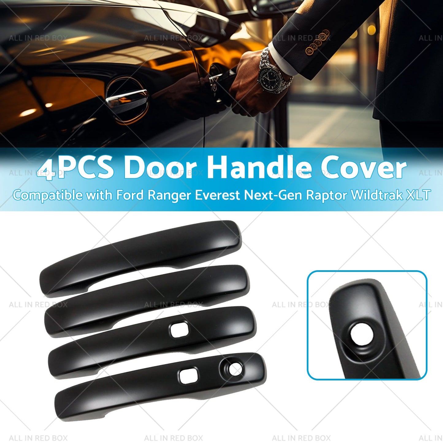 4PCS Door Handle Cover Protector to Suitable for VW Volkswagen Amarok 2023-2