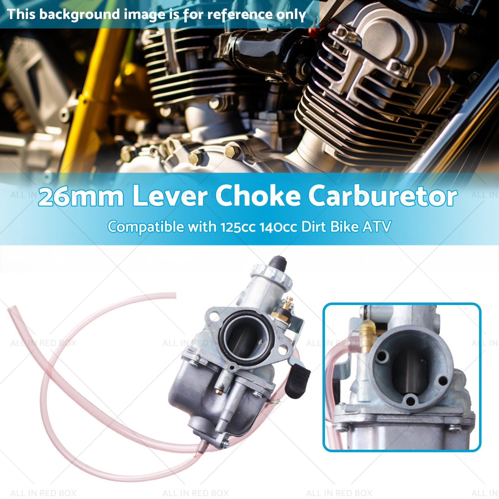 26mm Lever Choke Carburetor Carby Suitable for 125cc 140cc Dirt Bike ATV-2