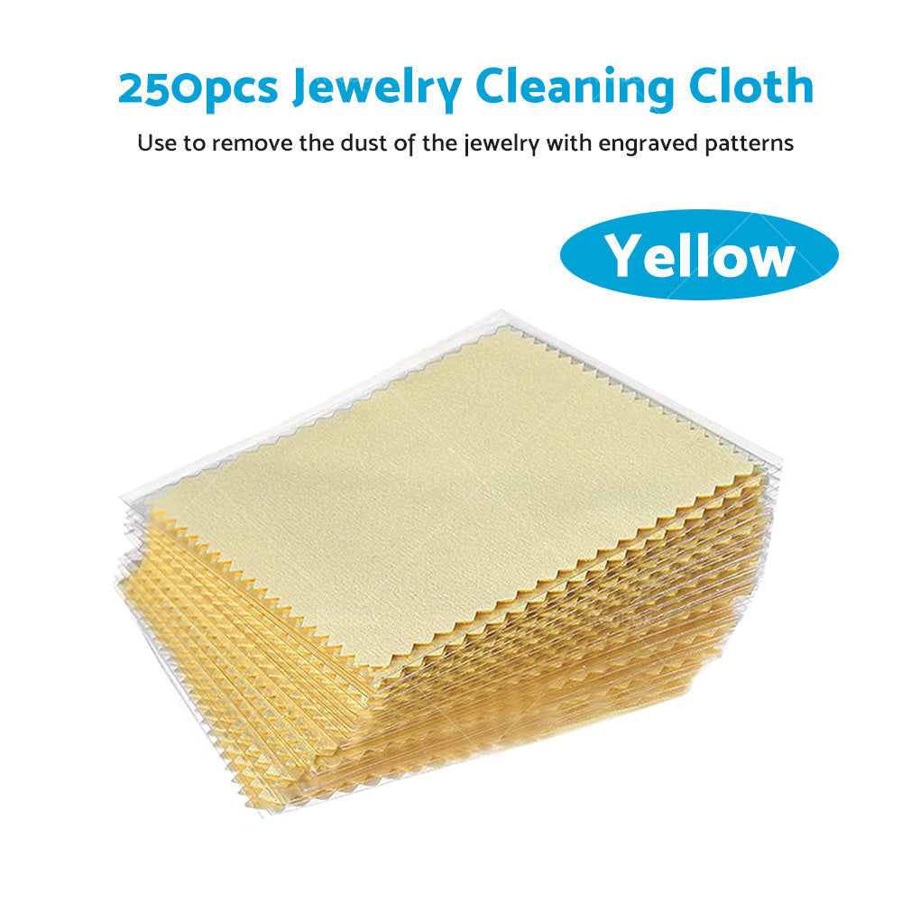 250PCS Jewelry Cleaning Cloth Wrapped For Silver Gold Brass Coin Ring-2