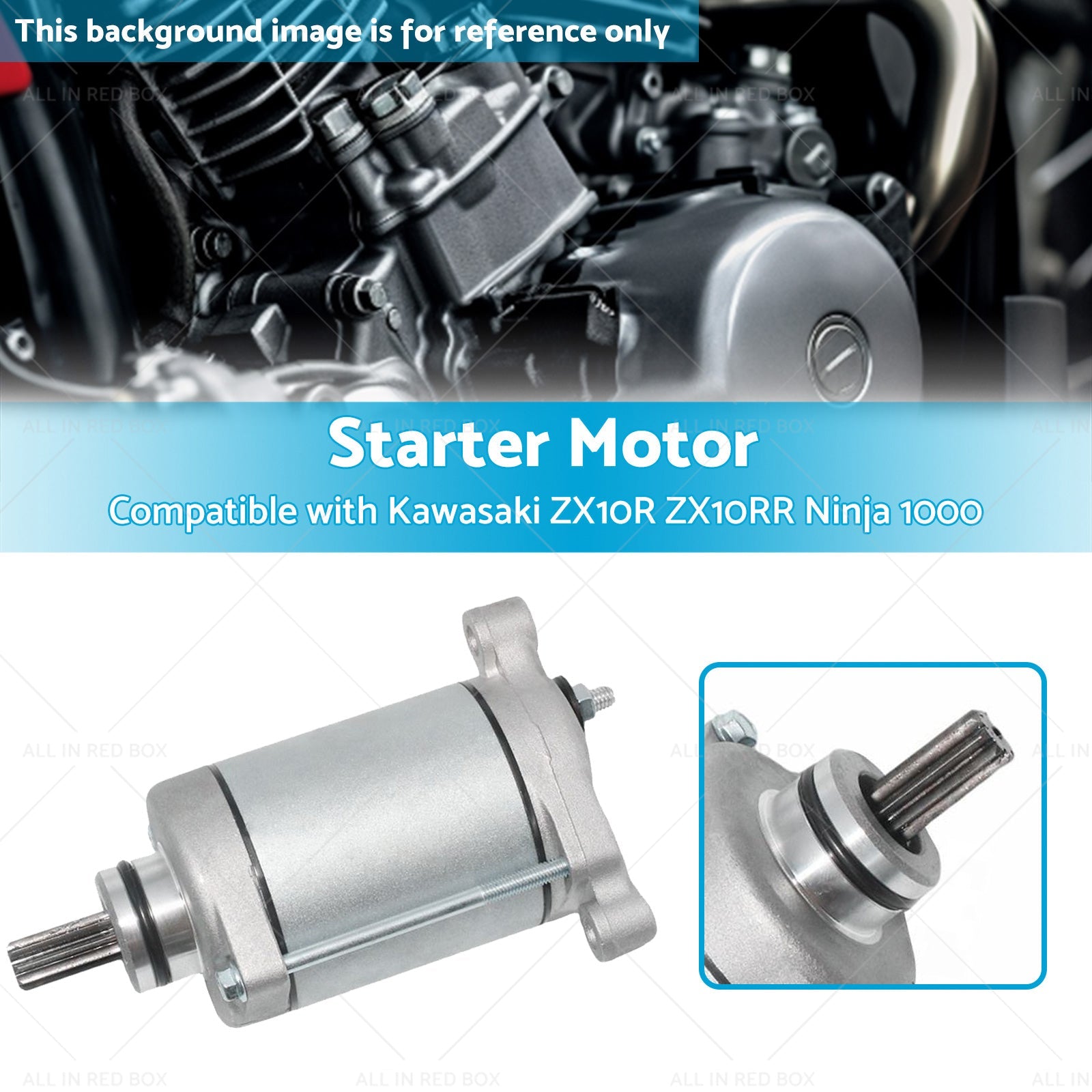 Engine Starter Motor 9Teeth Suitable For Kawasaki ZX10R ZX10RR Ninja 1000 11-21-2