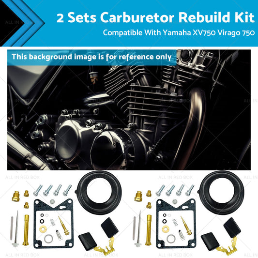 2 Sets Carburetor Rebuild Repair Kit Suitable For Yamaha XV750 Virago 1981-1983-0