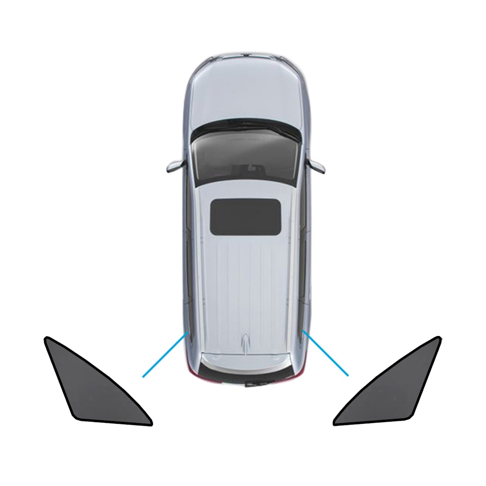 Car Window Sun Shades Magnetic Mesh Suitable for Mercedes-Benz GLC 2015-2022-4
