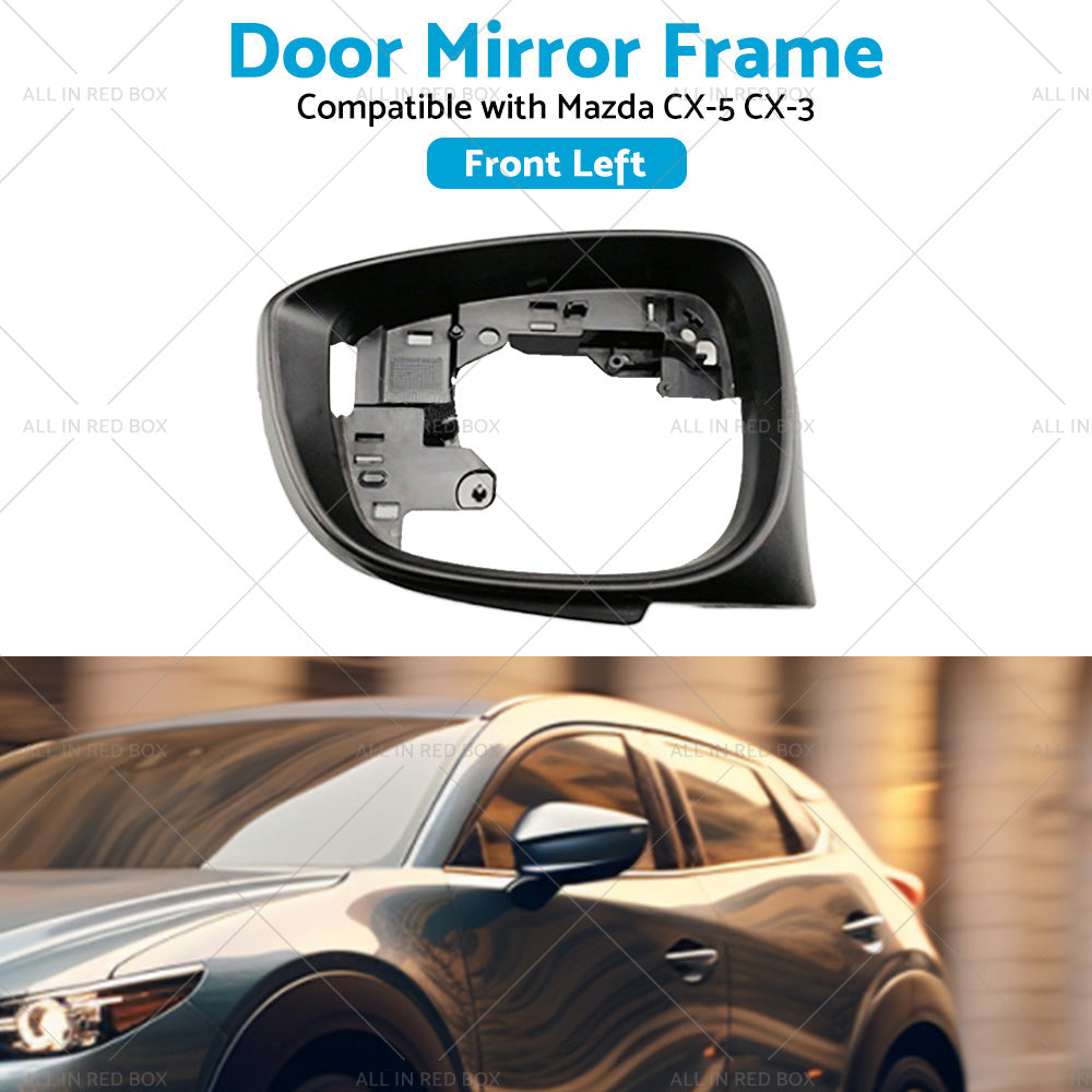 Left Side Door Wing Mirror Frame Suitable For Mazda CX-5 15-16 CX-3 16-19 Black-3