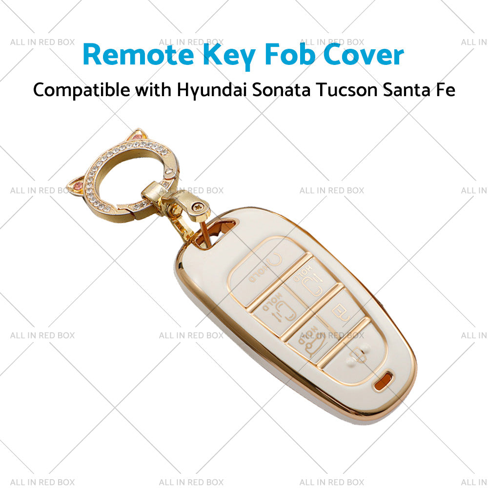 TPU 6Button Car Remote Key Fob Cover Suitable For Hyundai Sonata Tucson Santa Fe-3