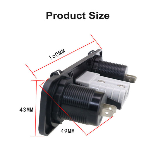 50 Amp Anderson Plug USB 3. 0 Cigarette Socket Flush Mount Recessed Plate REDARC-0