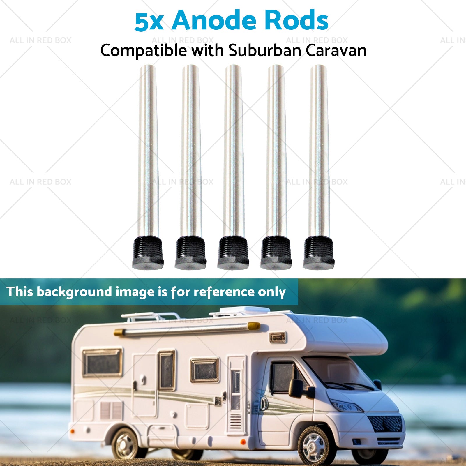 5x Anode Rods Suitable for Suburban Caravan Anodes SW6DEA Hot Water Service-4