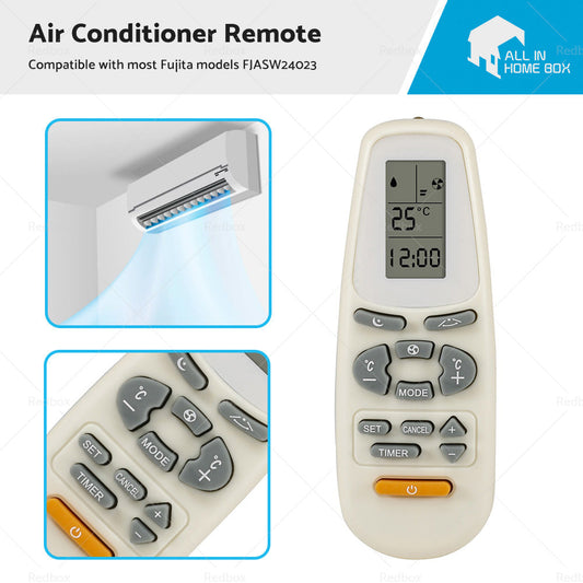 Air Conditioner Remote Control Replacement Suitable for Fujita models FJASW24023-0