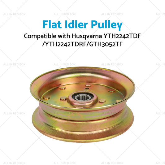 Flat Idler Pulley Suitable Husqvarna Mowers YTH2242TDF 539 13 27 28 539 11 21 96-1