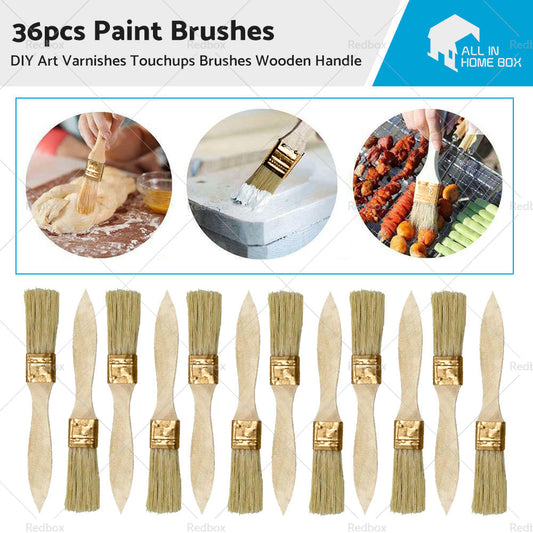 36PCS 1inch Chip Paint Brush DIY Art Varnishes Touchups Brushes Wooden Handle 1inch-0