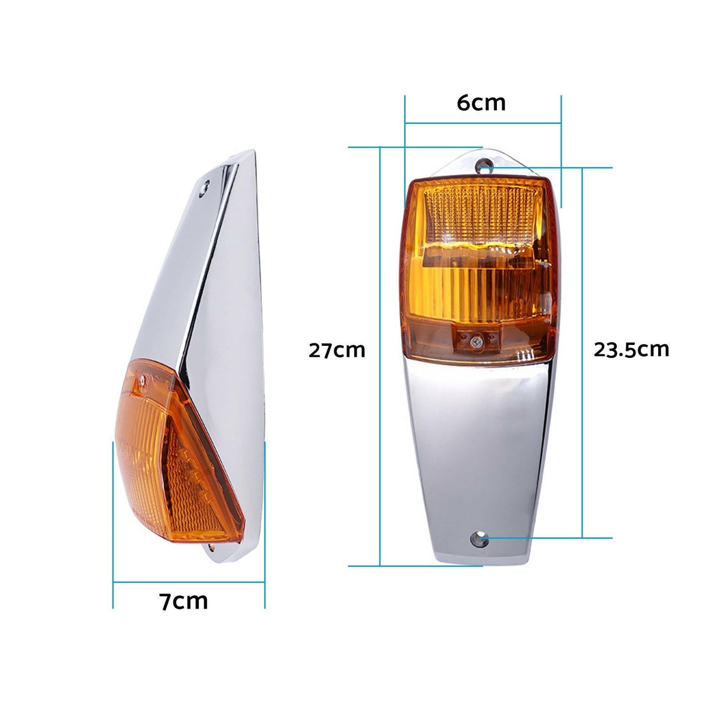 5x Roof Marker Lights 17 LED Clear Amber 12V Suitable For Truck Cab Top Running Light-3