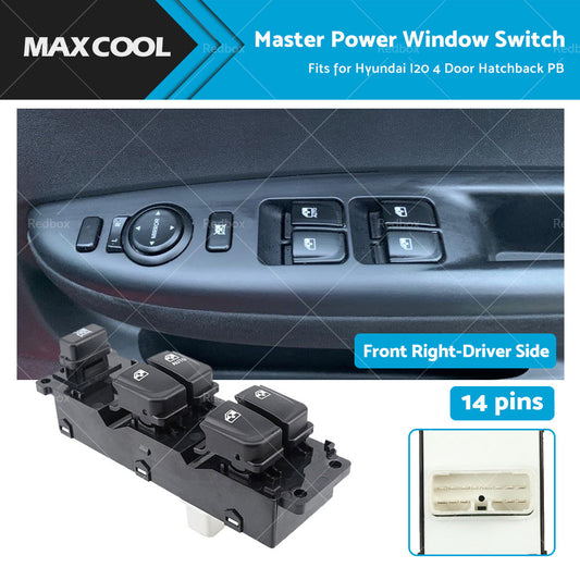 Master Power Window Control Switch 93570-1J602 For Hyundai I20 Hatchback 08-13-0