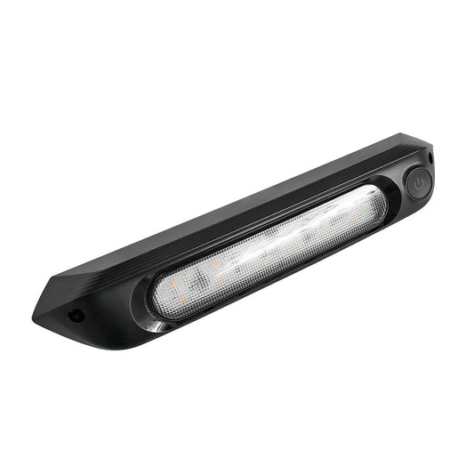 287mm Black Dual LED Bug Light 12V Awning Light with On/Off Switch Amber & White Lights-1
