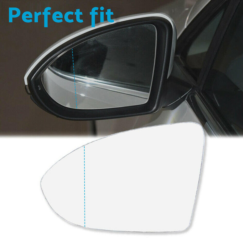 Left Mirror Glass Suitable For VW Golf MK7 MK7.5 2013-2018 Heated Convex w/ Base-3
