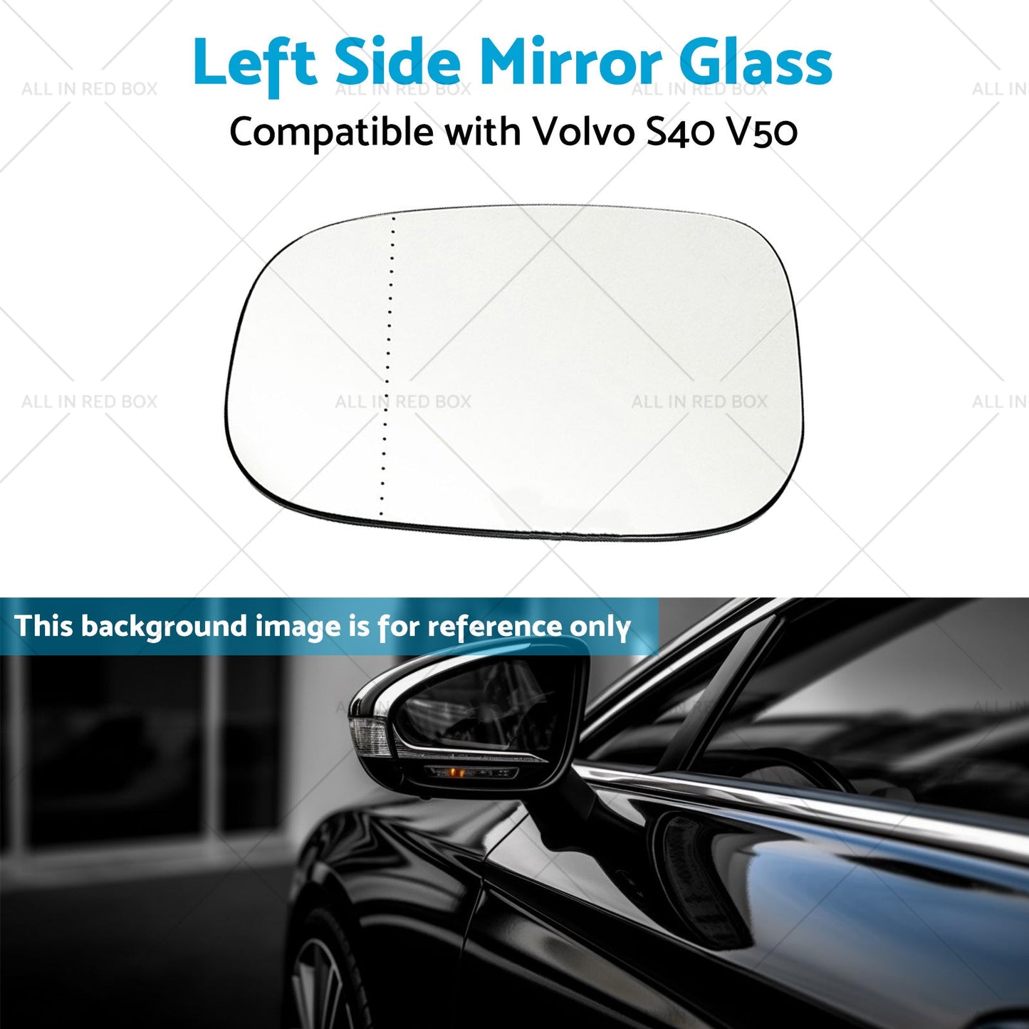 Left Side Mirror Glass Suitable for Volvo S40 M V50 T5 04-12 Large Blinker Type?-3