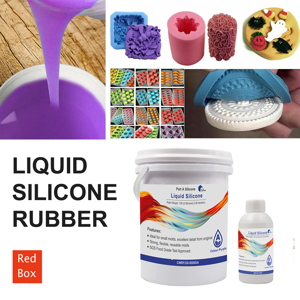 SH25 Liquid Silicone Rubber Mould Making Kit 100:3 Mix - 1Kg 5Kg 10Kg Purple-2