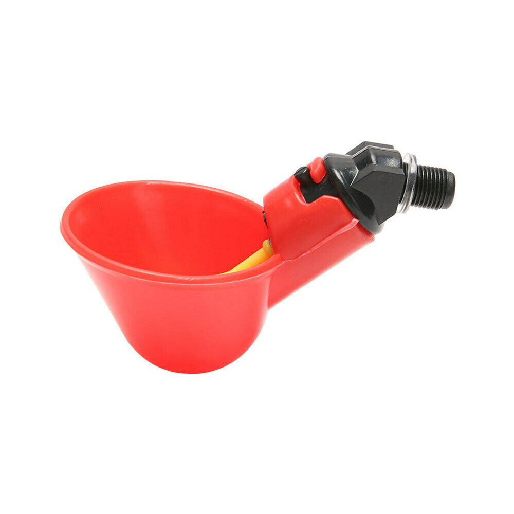20x Poultry Chicken Automatic Drinker Cup Waterer Chook Bird Water Feeder Set-3
