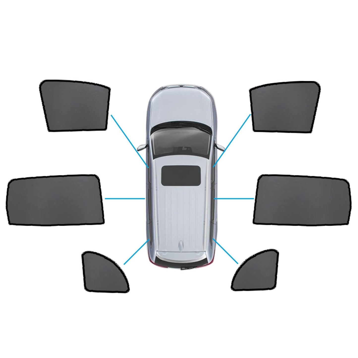 Magnetic Sun Shades Suitable for Mercedes Benz GLB X247 20+  Windows Sun Blind-5
