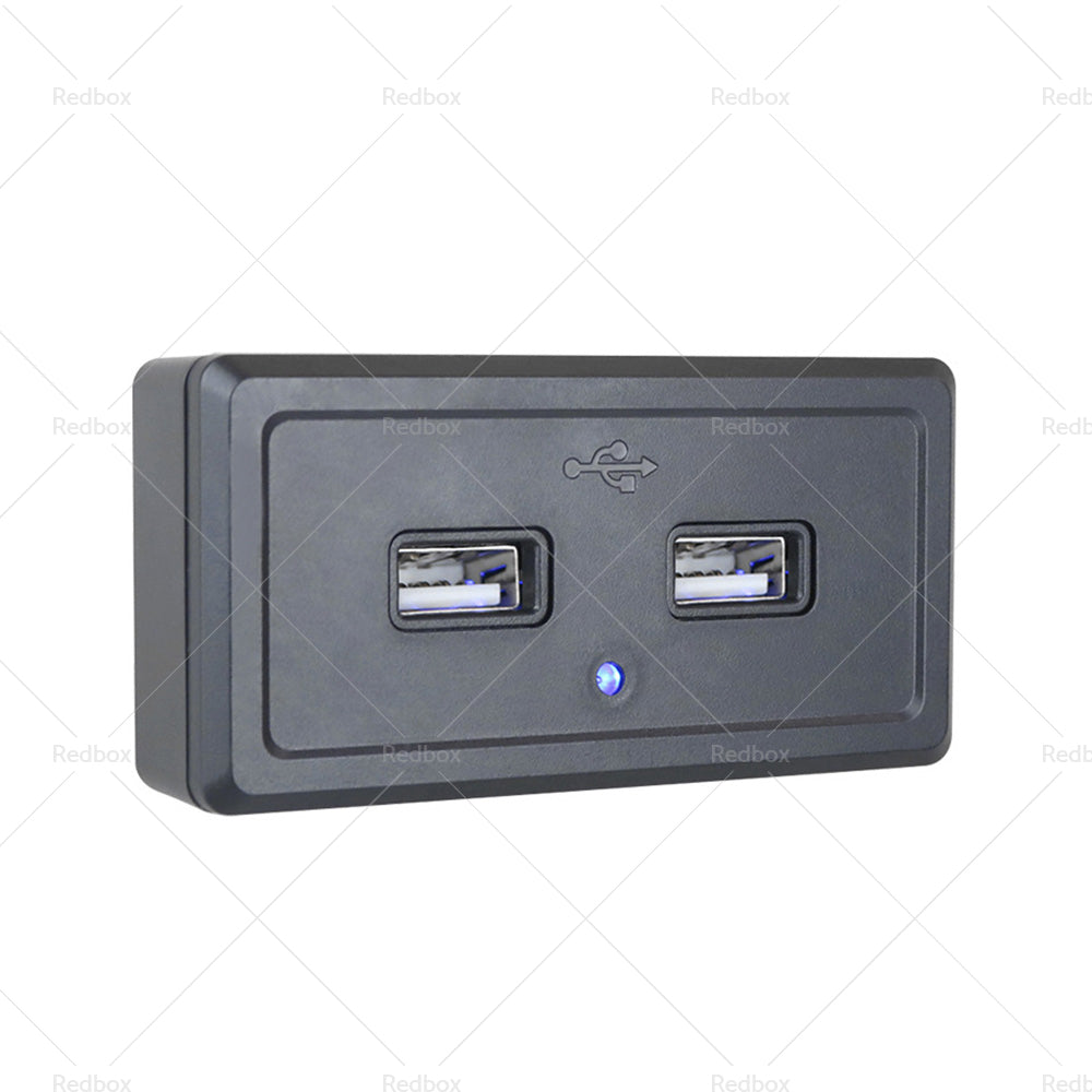 Dual USB Port Fast Charger Socket Power Outlet Panel 3. 1A For Motorcycle Car RV-3