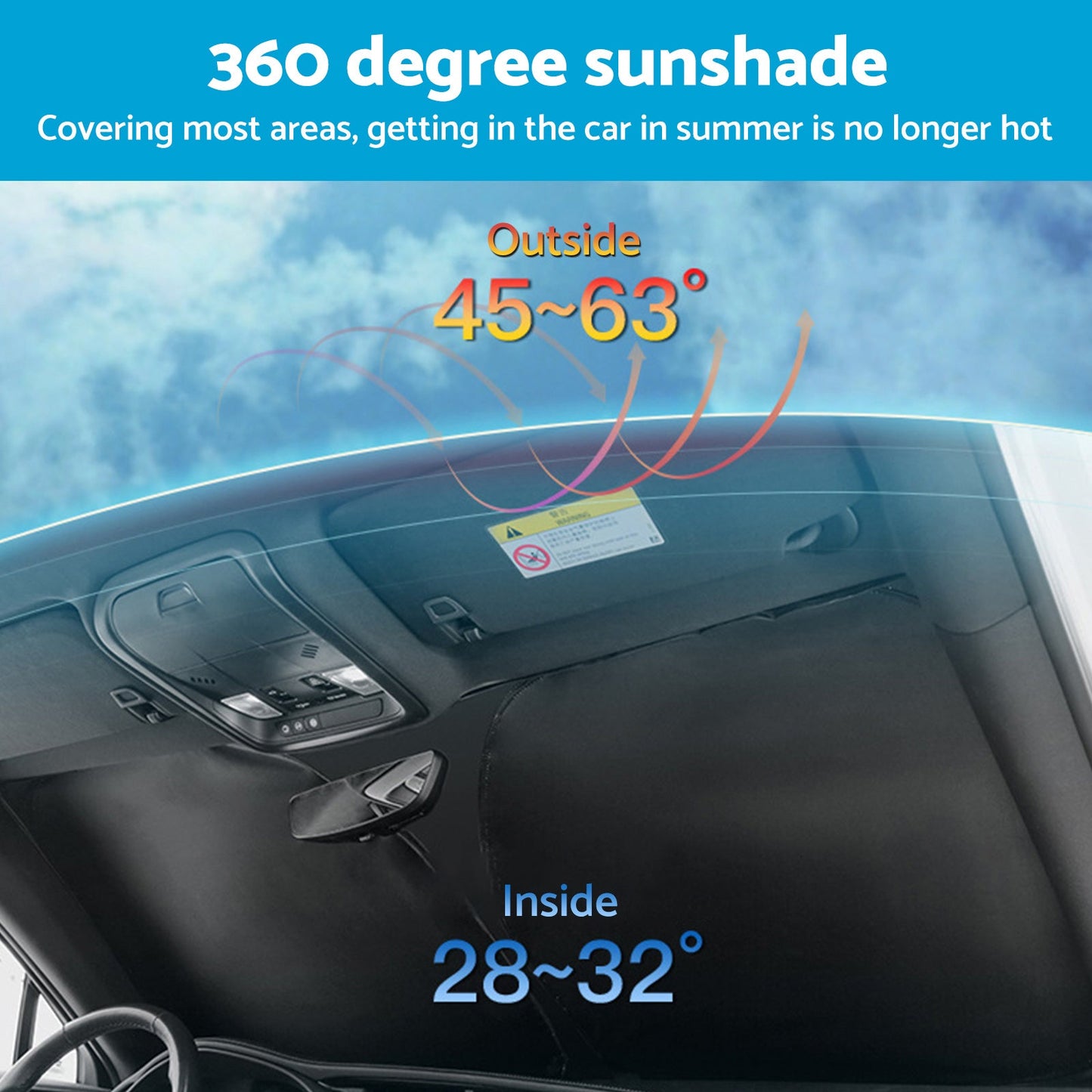 6 Layer WindScreen Sun Shade Suitable For Kia Carnival 2014-2020 UV Protection-4