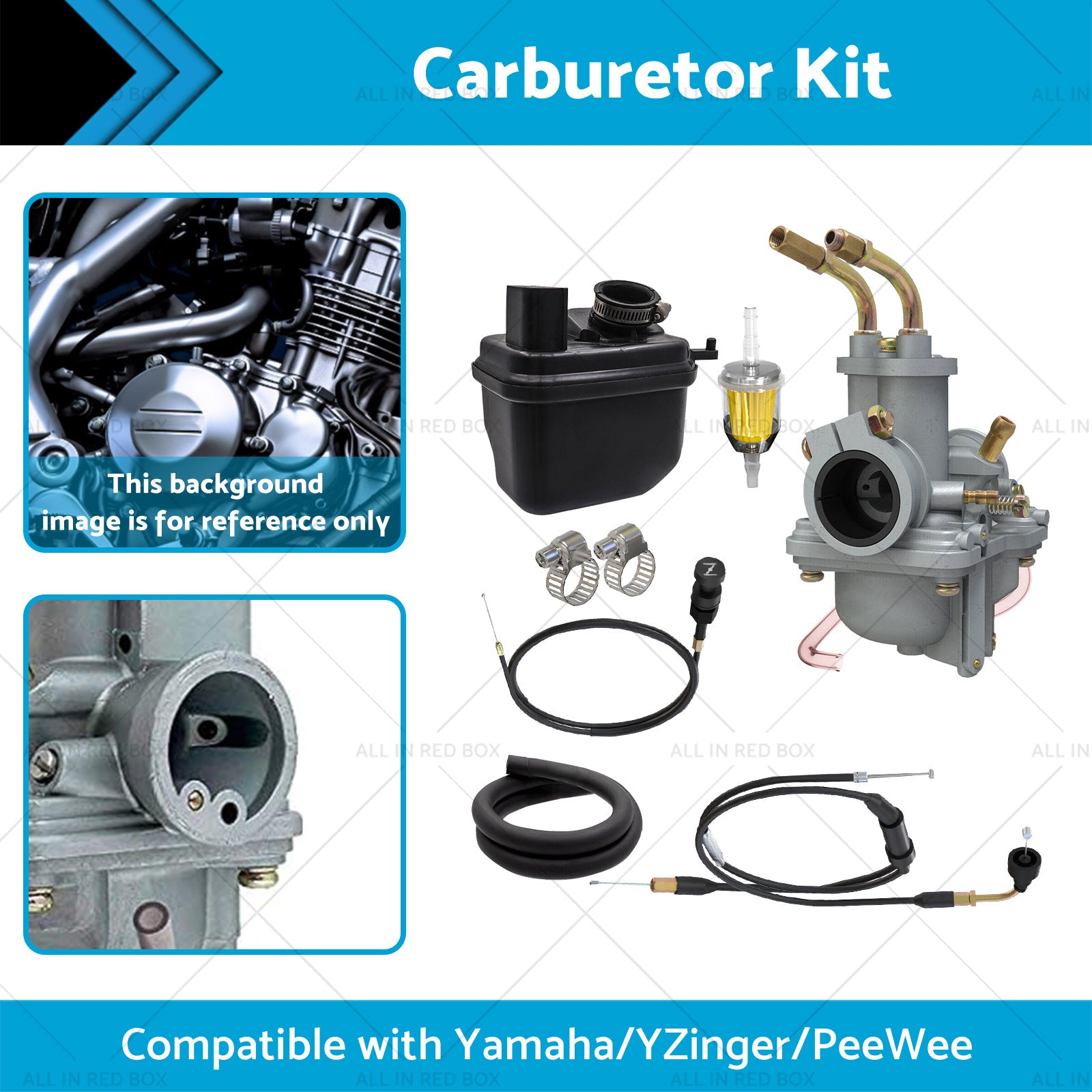 Suitable For Yamaha PEEWEE PW50 PY50 Carburetor Air Filter Throttle Choke Cable-1