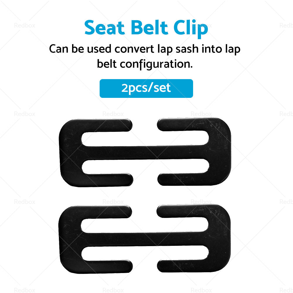 2x Locking Clip Metal Automotive Type Car Safety Seat Belt Steel Adjuster-1