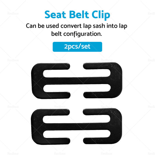 2x Locking Clip Metal Automotive Type Car Safety Seat Belt Steel Adjuster-1