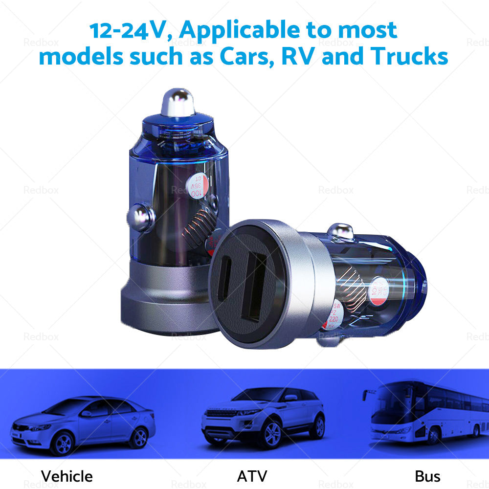 USB C Car Charger Adapter 54W Car Charger Fast Charging Fast USB PD30W QC3. 0-2