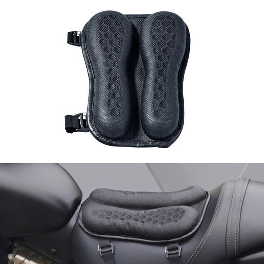 Foldable Passenger Motorcycle Gel Rear Seat Cushion 3D Honeycomb Structure-0
