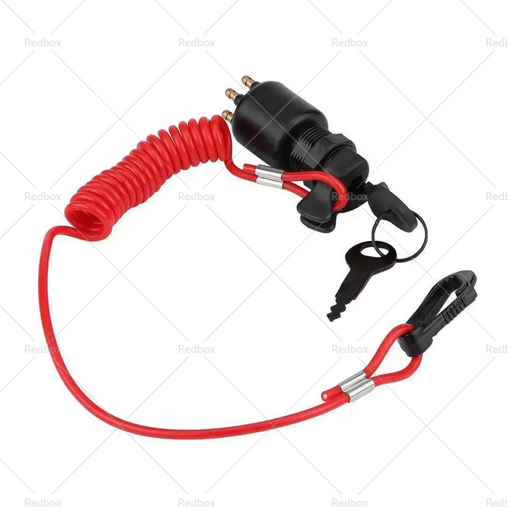 Suitable For Evinrude or Johnson OMC Ignition Key Switch w or  Safety Lanyard 5005801-2