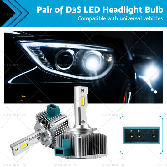 Pair of D3S LED Headlight Bulbs Conversion Kit Replace HID Xenon Lamps 90W 2pcs-0