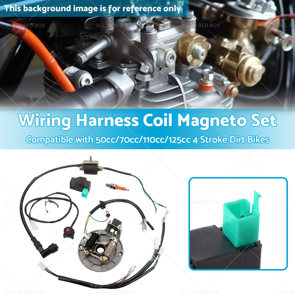 50cc 125cc Wire Harness Wiring Coil Magneto for Dirt Pit Trail Bike-2