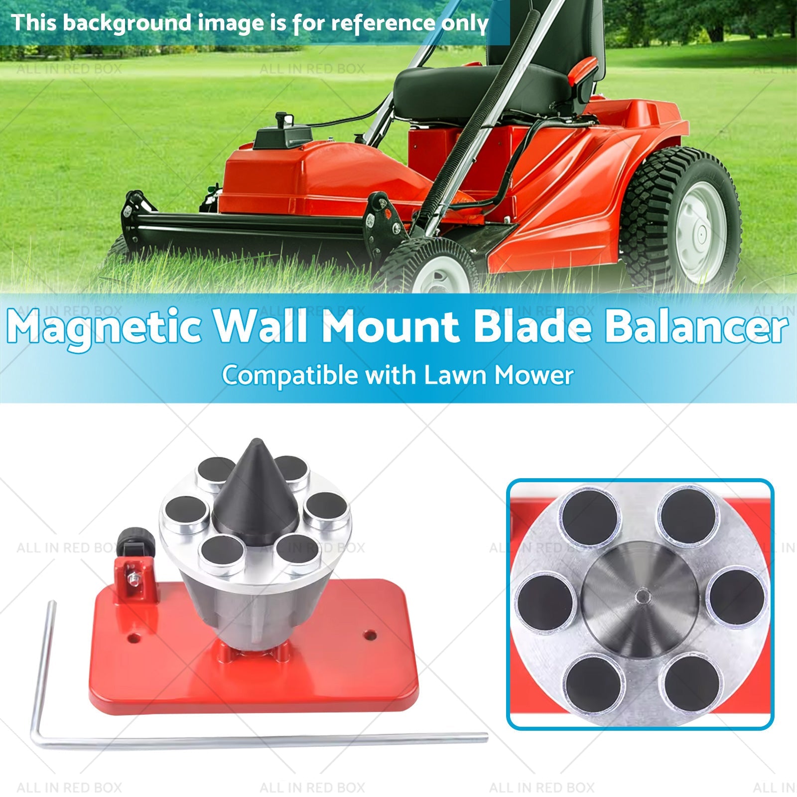Magnetic Wall Mount Blade Balancer Suitable for 339075B Lawn Mower 42-047-1