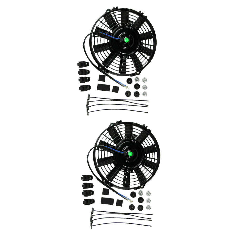 2x 9inch 12V 80W Electric Radiator Fan With Mounting Kit Suitable For Holden Commodore-2