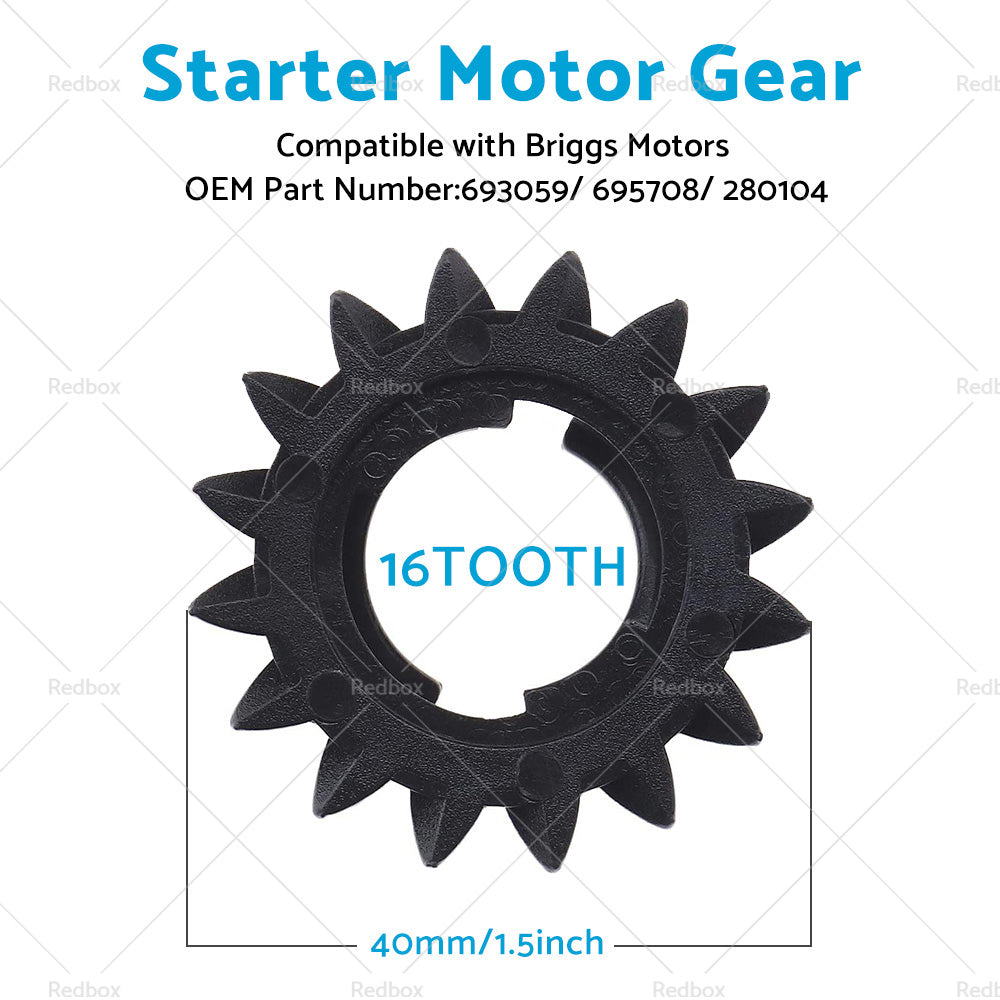 5x Starter Motor Gear Suitable For Briggs Motors 16 Tooth 693059 695708 280104-4